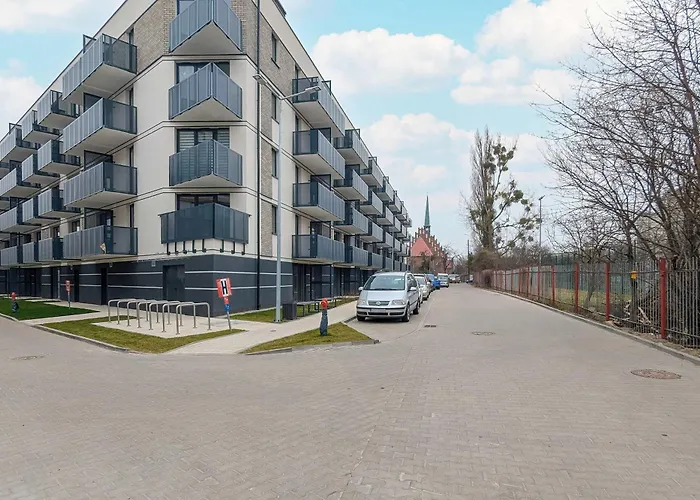 Bright Near Motlawa River In By Renters Gdansk